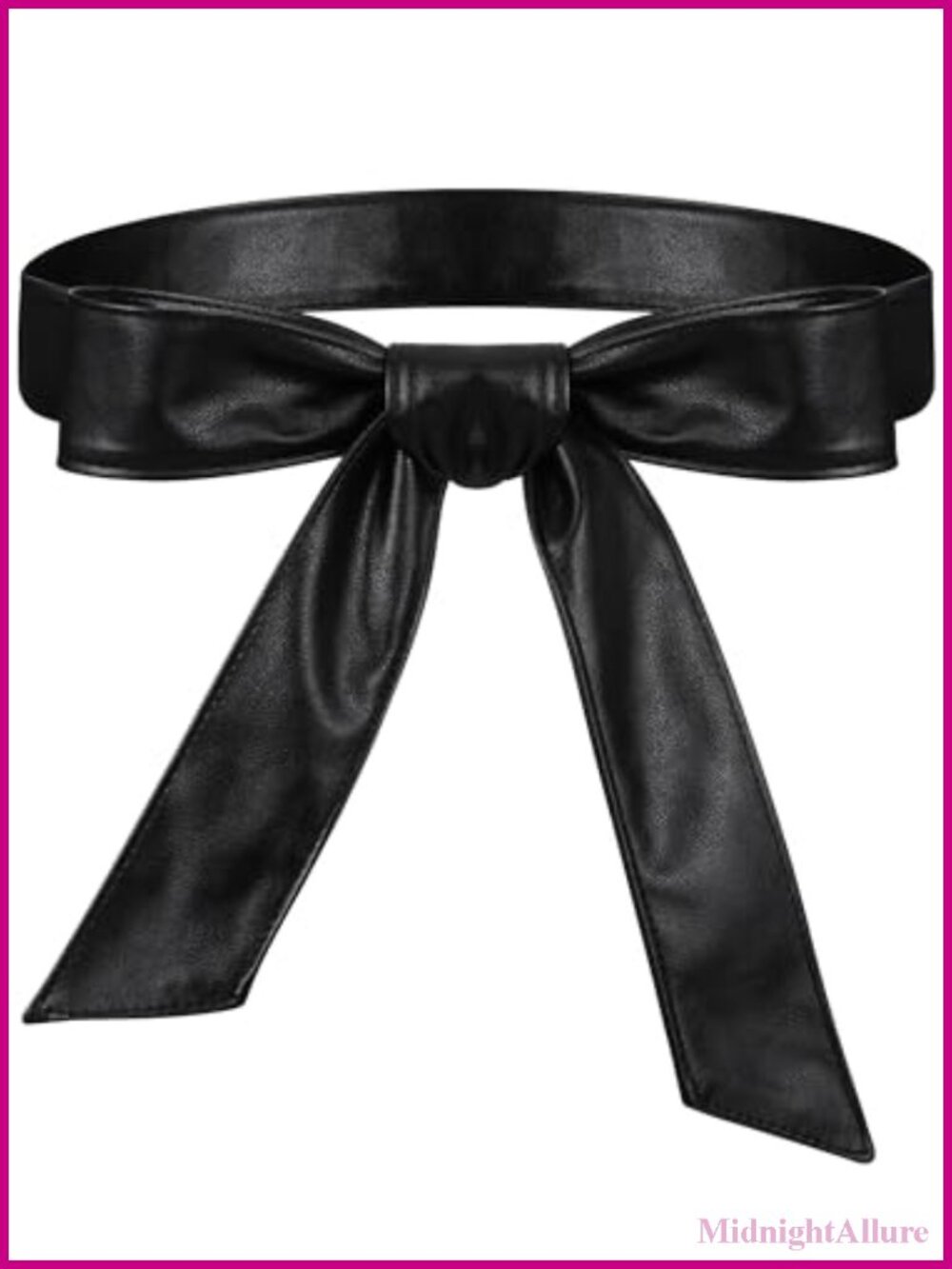Women PU Leather Wrap Belt Obi Tie Waist Sash for Dress